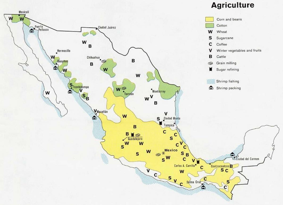 karta Meksika poljoprivrede