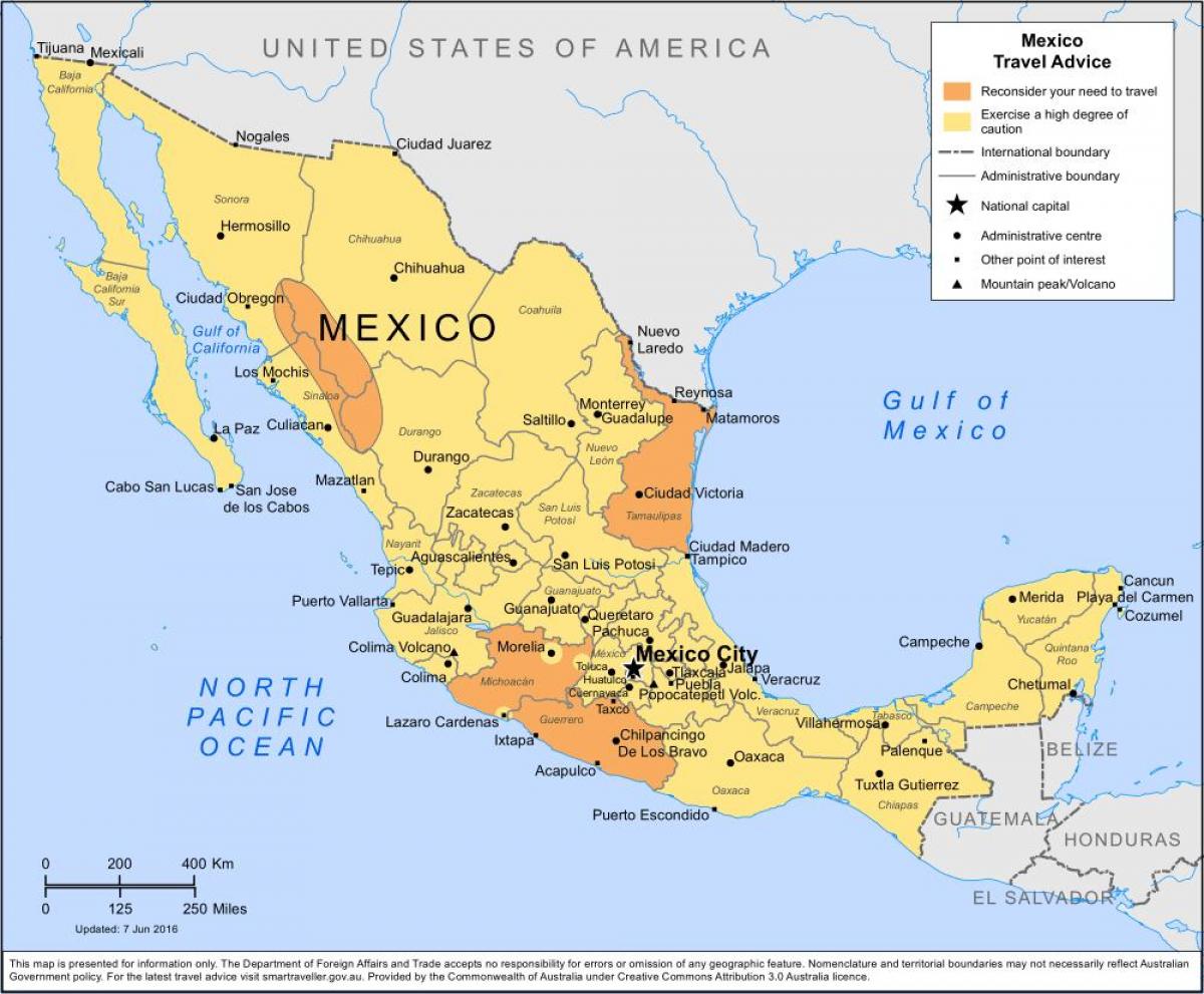 vrijeme u Meksiku karti