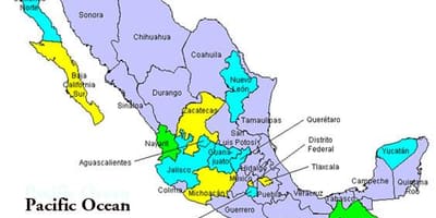 Karta doline Mexico