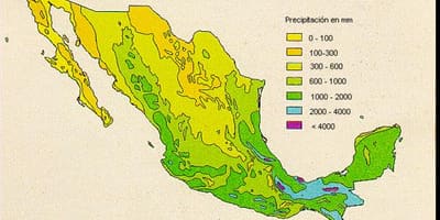 Karta Meksika kiše