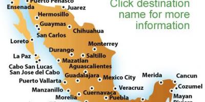 Karta plaža u Meksiku