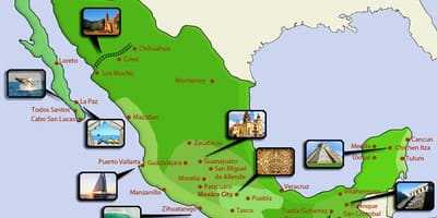 Turistička karta Meksika