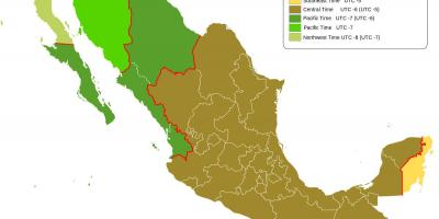 Vremenska zona kartica Meksiko