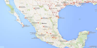Zračne luke Mexico city na karti